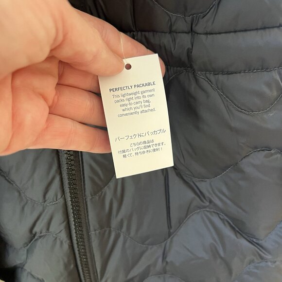 Lands' End Jacket M Womens New Black Ultralight Packable Hooded Quilted Down - Picture 6 of 9